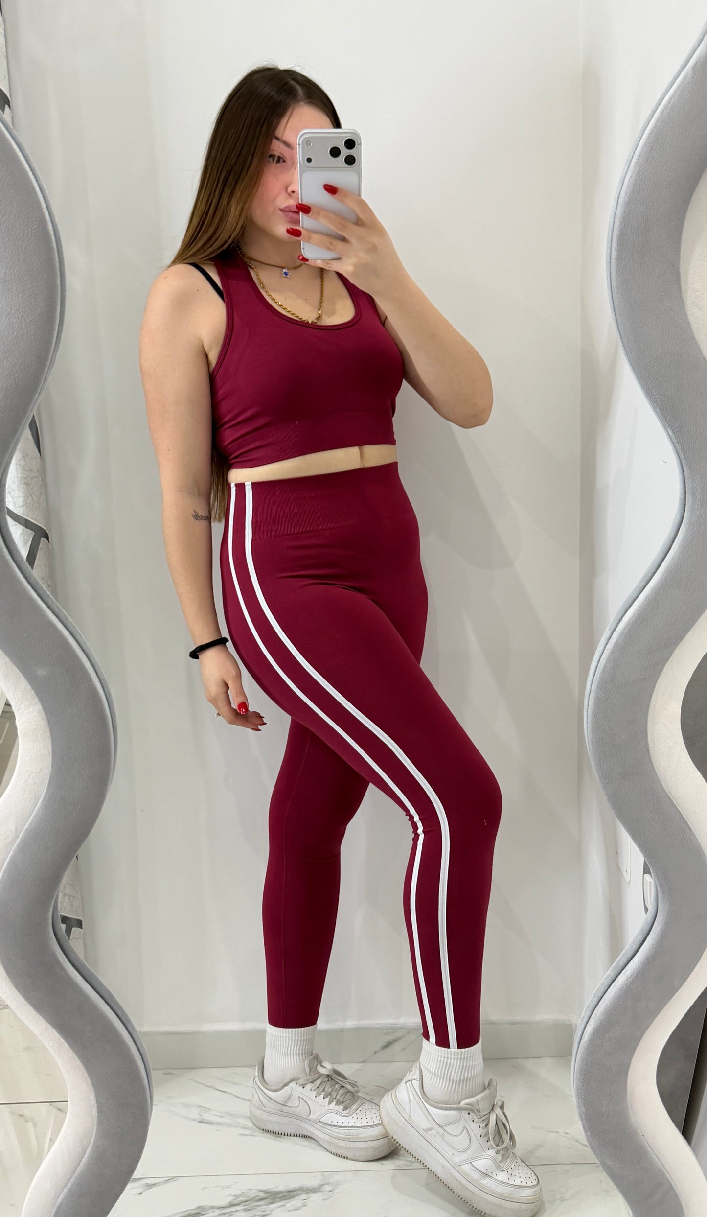 TUTA FITNESS 3PZ BORDEAUX