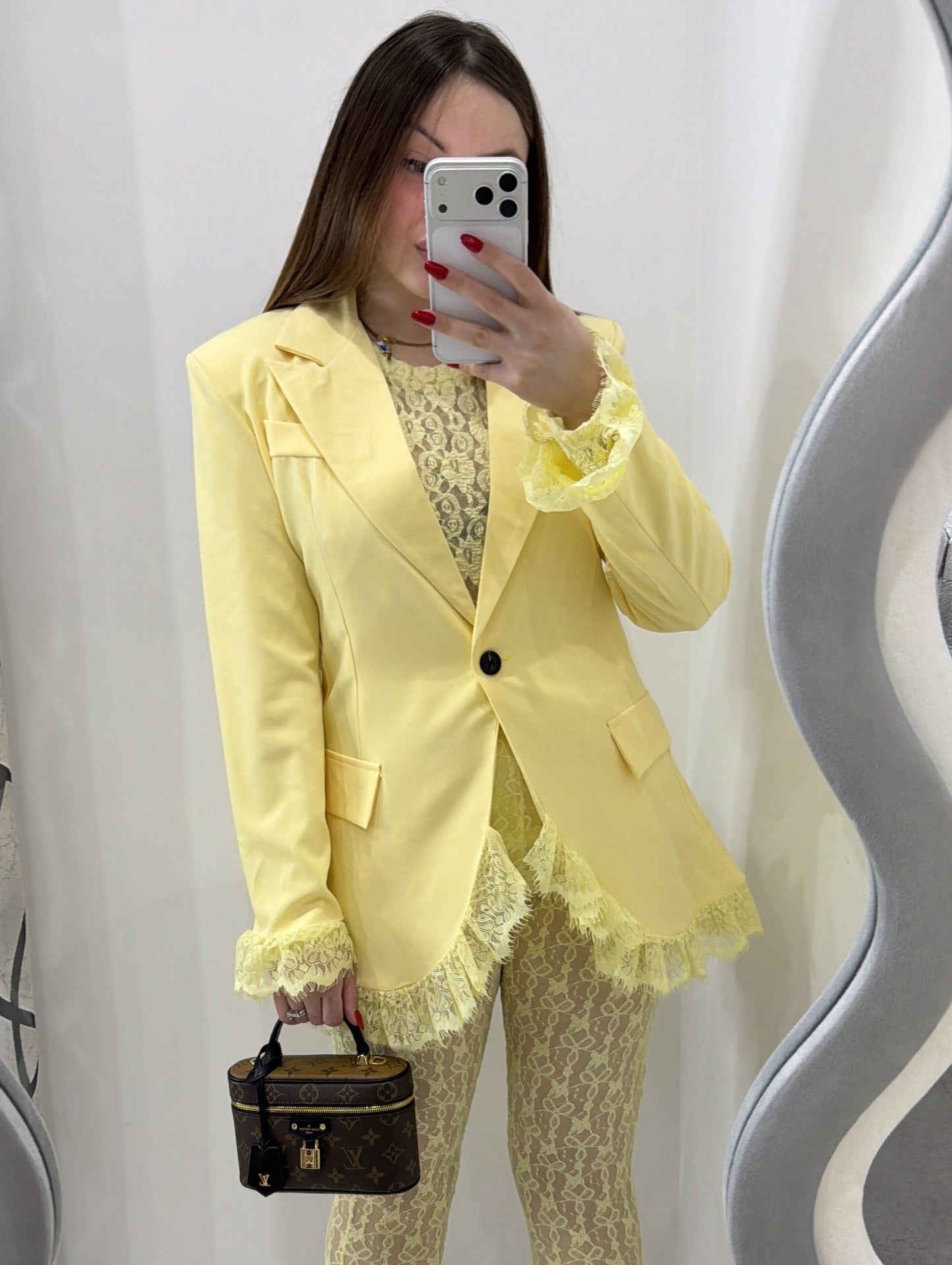 Giacca Merletto Gialla