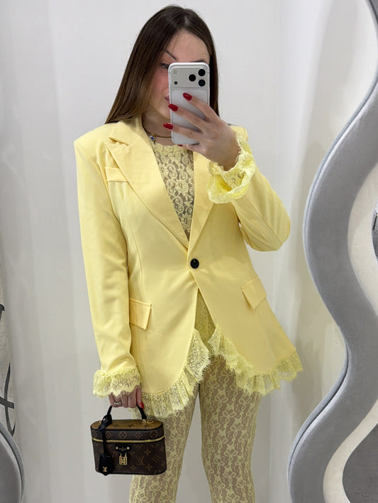 Giacca Merletto Gialla