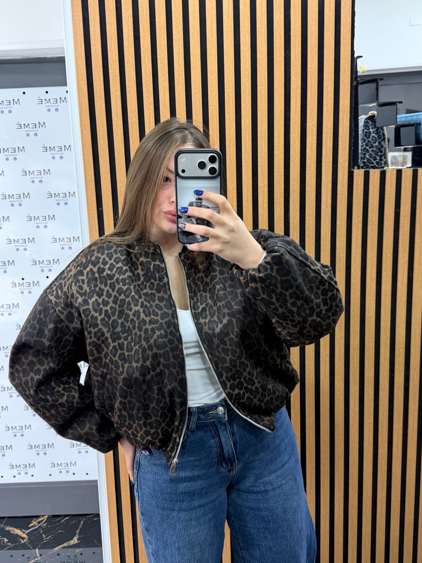 Bomber Maculato Foderato Internamente