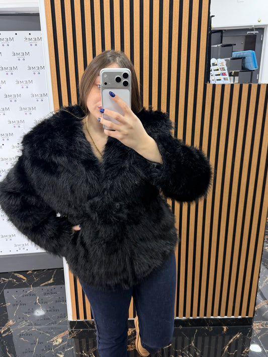 Ecopelliccia Swamy con collo ampio, super morbida