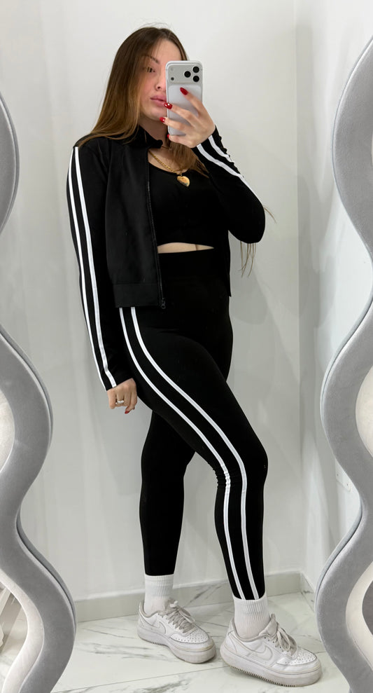 TUTA FITNESS 3PZ NERO