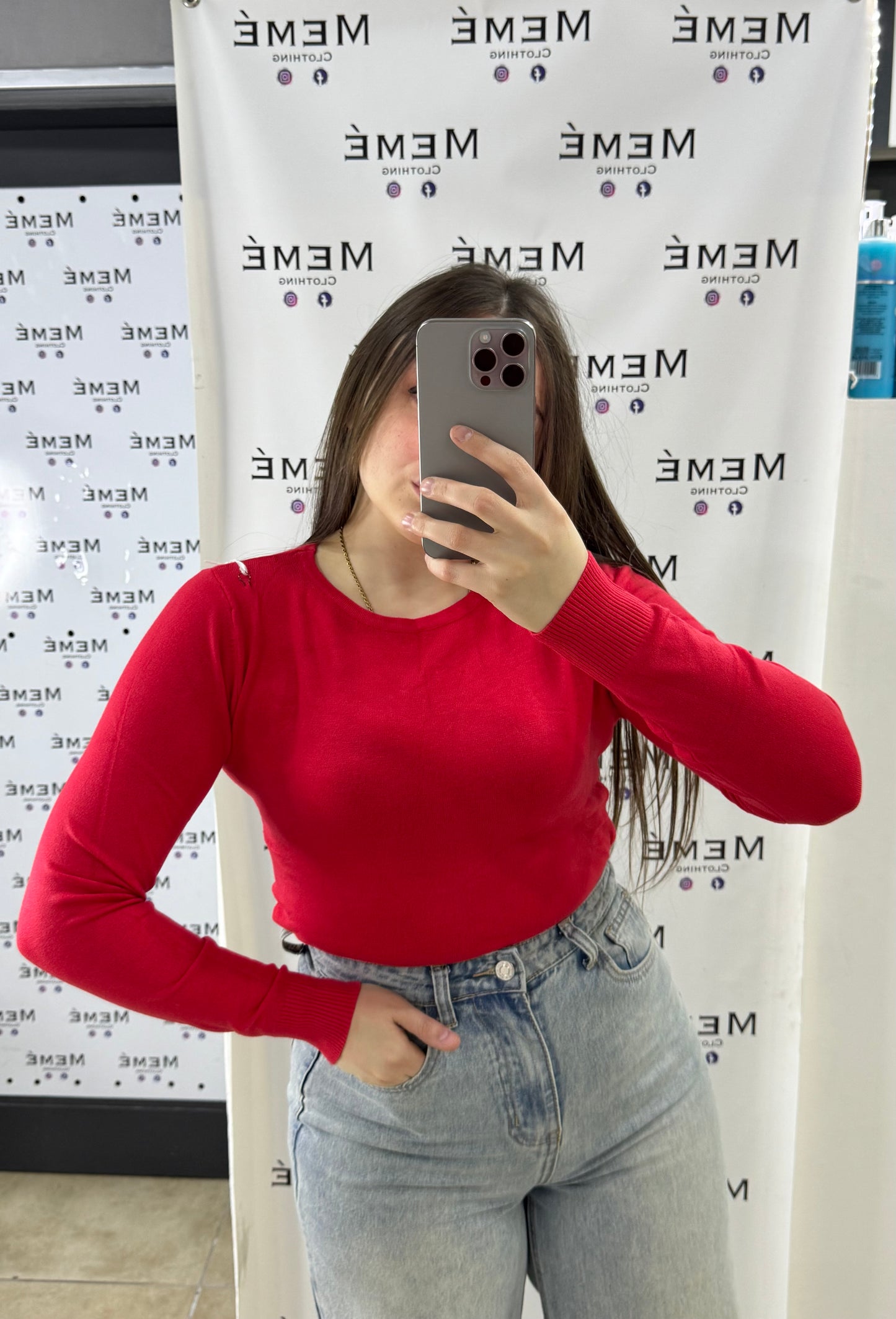 Girocollo in lana pettinata