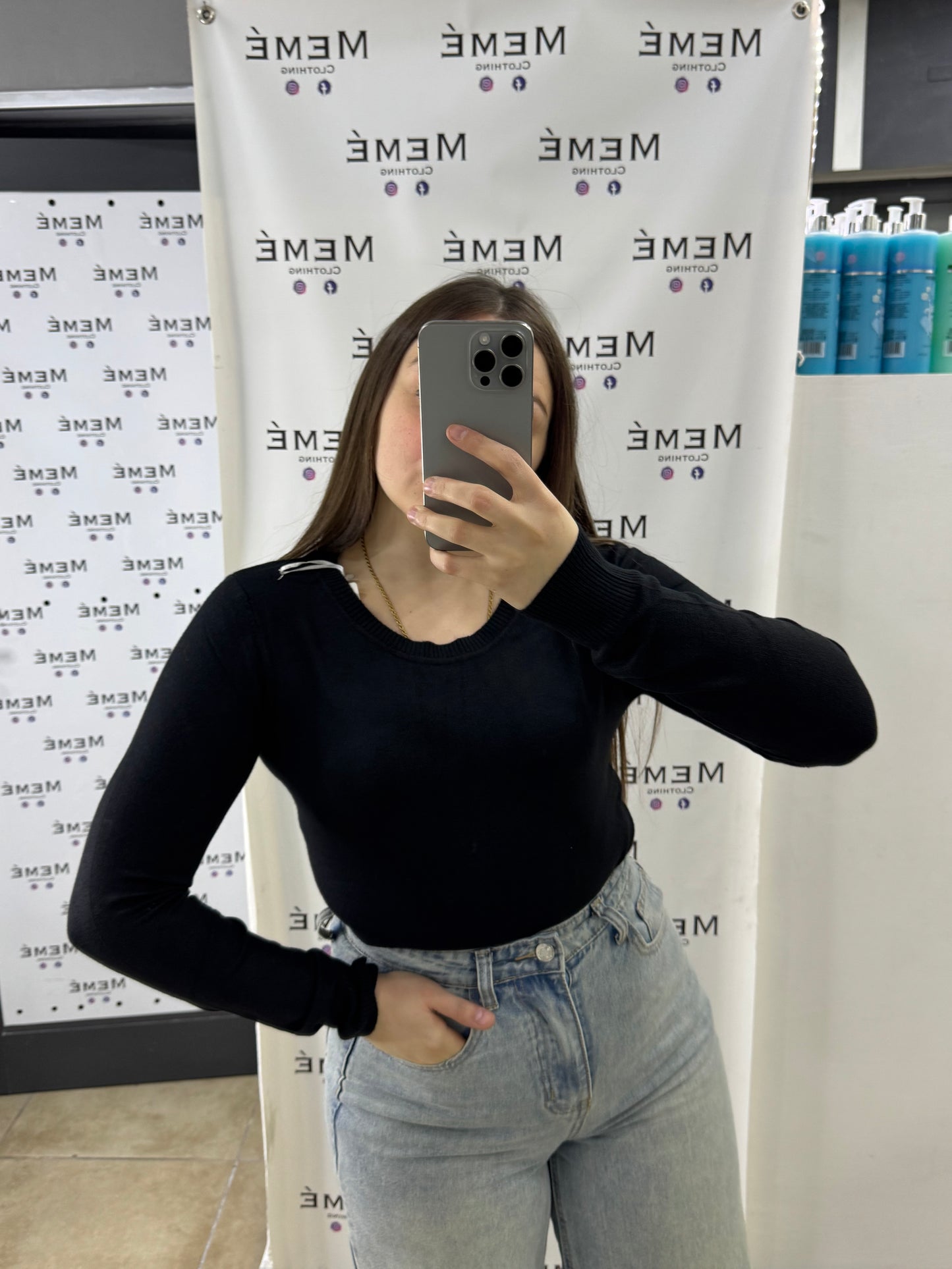 Girocollo in lana pettinata