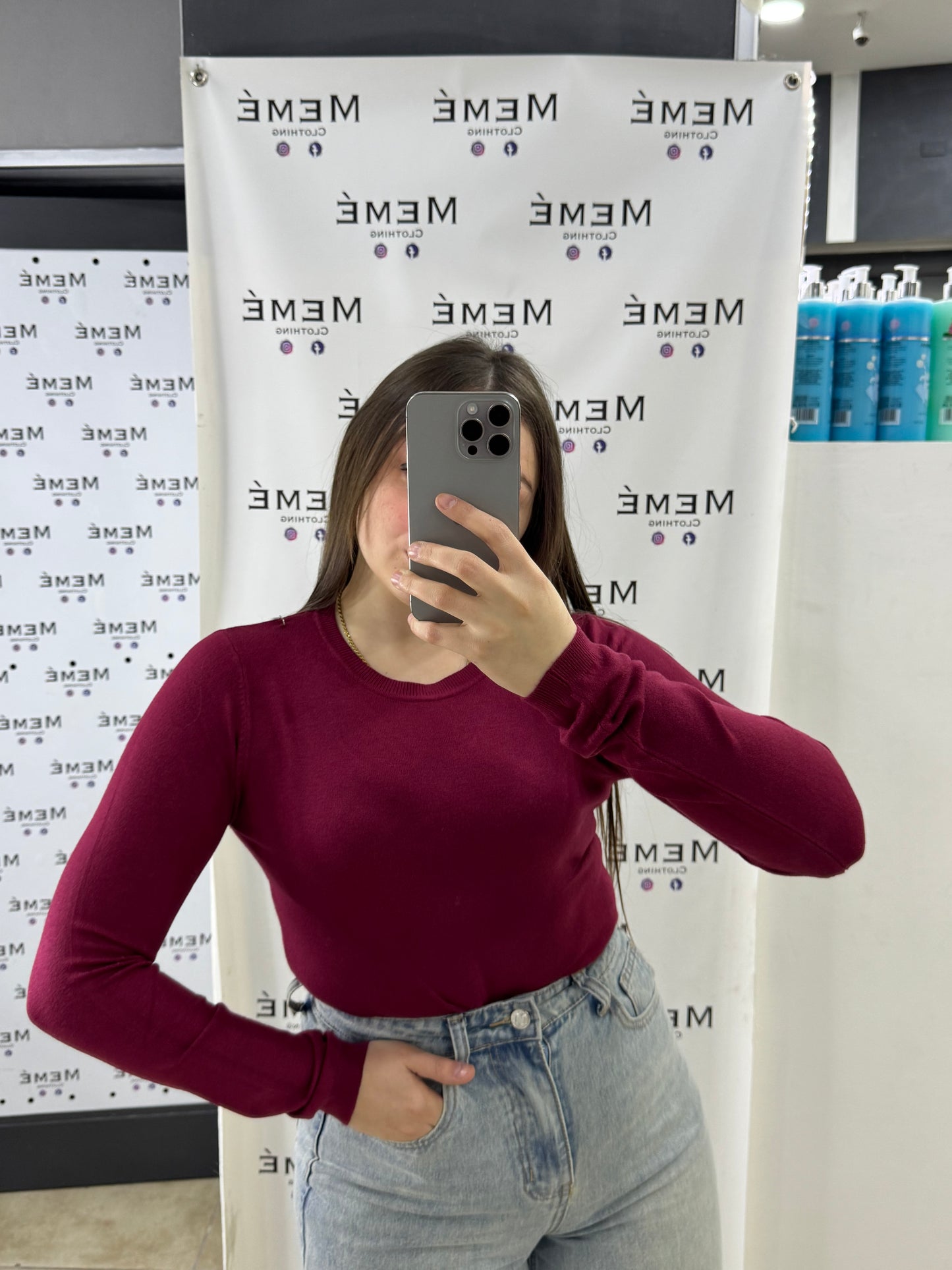 Girocollo in lana pettinata