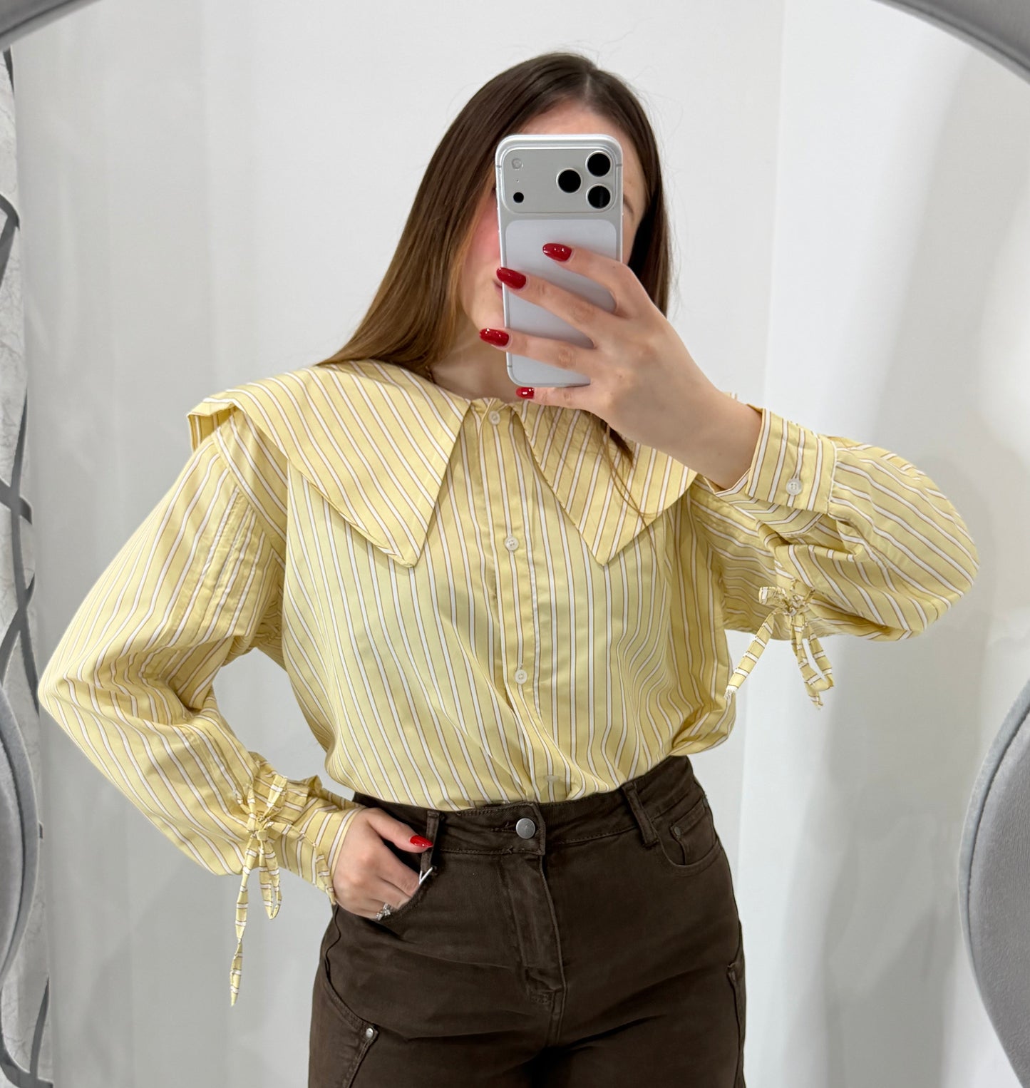 CAMICIA CON COLLETTO GIALLA